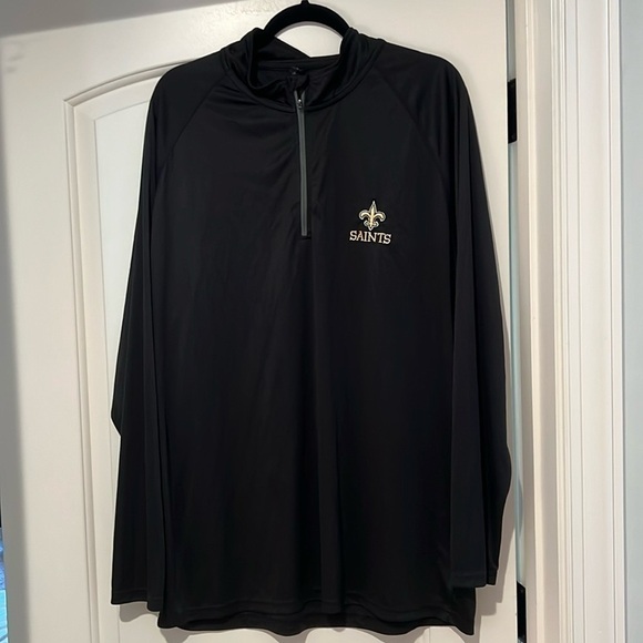 Dunbrooke New Orleans Saints 1/4 Quarter Zip Pullover Black 2XL - Picture 1 of 11